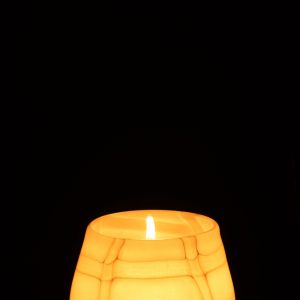 J-Line windlicht Fuzzy – glas – wit/groen J-Line windlicht Fuzzy – glas – wit/groen