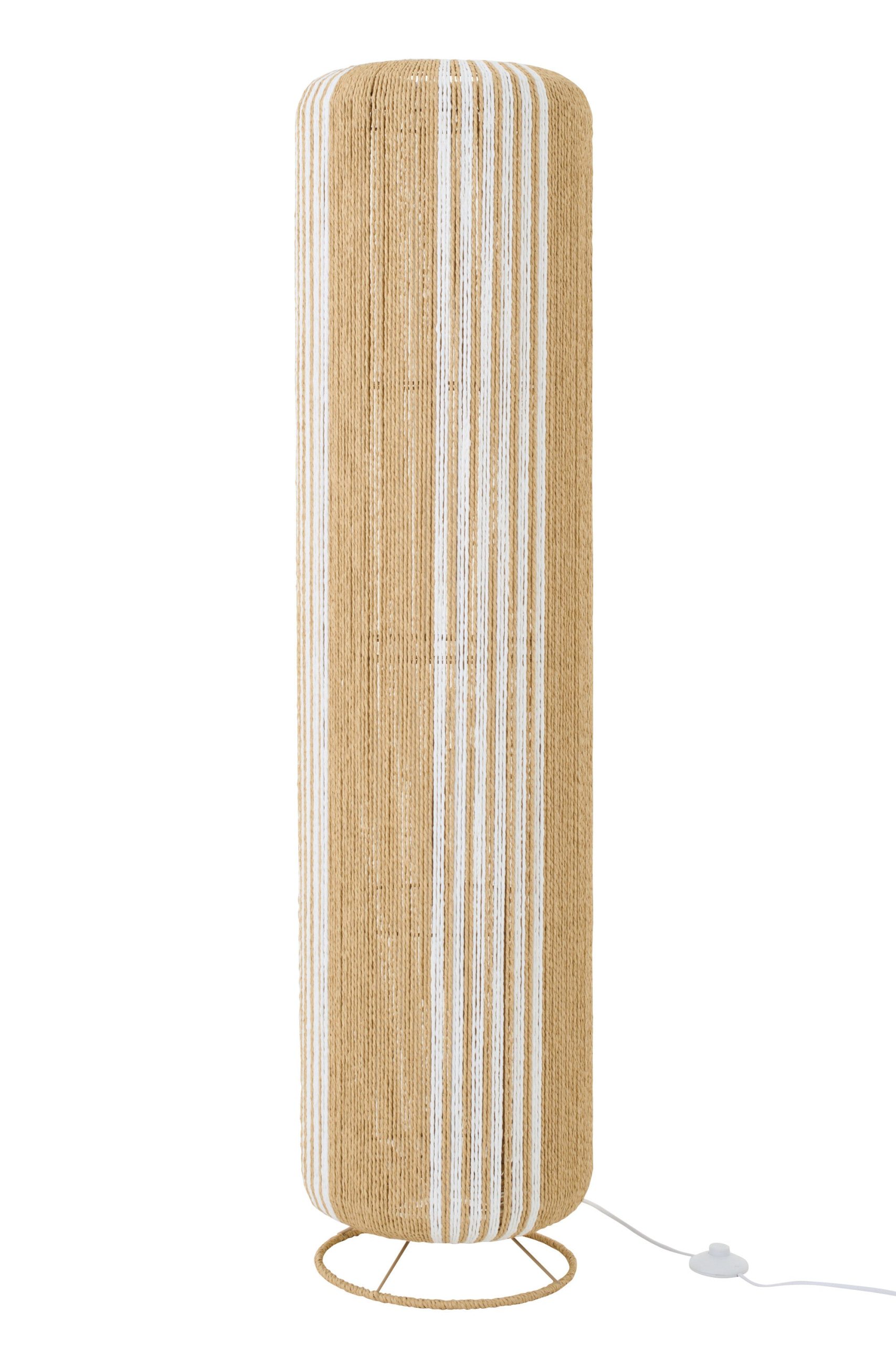 J-Line lamp Touw Cilinder - metaal - wit/naturel - large