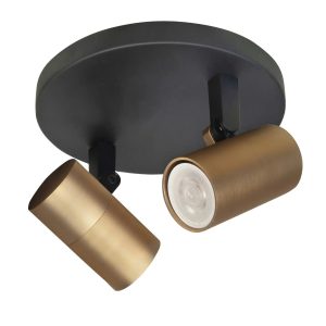 Highlight spot Picollo – 2 lichts – 15 x 11 cm – zwart goud
