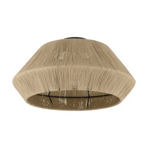 EGLO plafondlamp Alderney – e27 – ø 48 cm – zwart/bruin EGLO plafondlamp Alderney – e27 – ø 48 cm – zwart/bruin