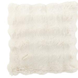 J-Line kussen Wave – polyester – wit