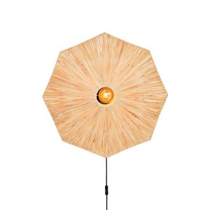 GOOD&MOJO wandlamp Panama – naturel – Ø65cm GOOD&MOJO wandlamp Panama – naturel – Ø65cm