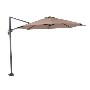 Hawaii parasol S – Ø300 cm – carbon black – taupe Hawaii parasol S – Ø300 cm – carbon black – taupe