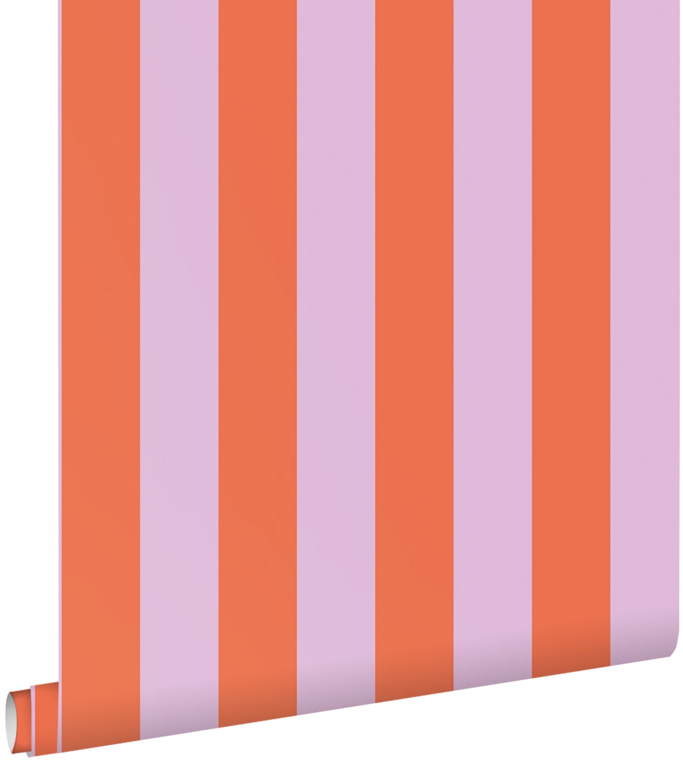 ESTAhome behang strepen oranje en lila paars - 53 cm x 10.05 m - 13990