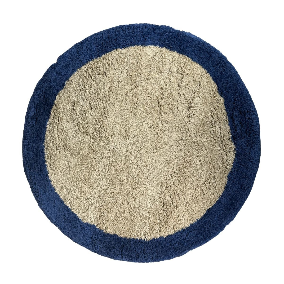 Interieur05 vloerkleed Pilo - hoogpolig - beige/blauw - Ø160 cm