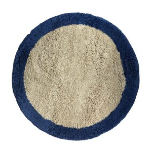 Interieur05 vloerkleed Pilo – hoogpolig – beige/blauw – Ø240 cm