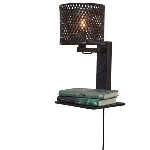 GOOD&MOJO wandlamp Java – zwart – Ø18cm GOOD&MOJO wandlamp Java – zwart – Ø18cm
