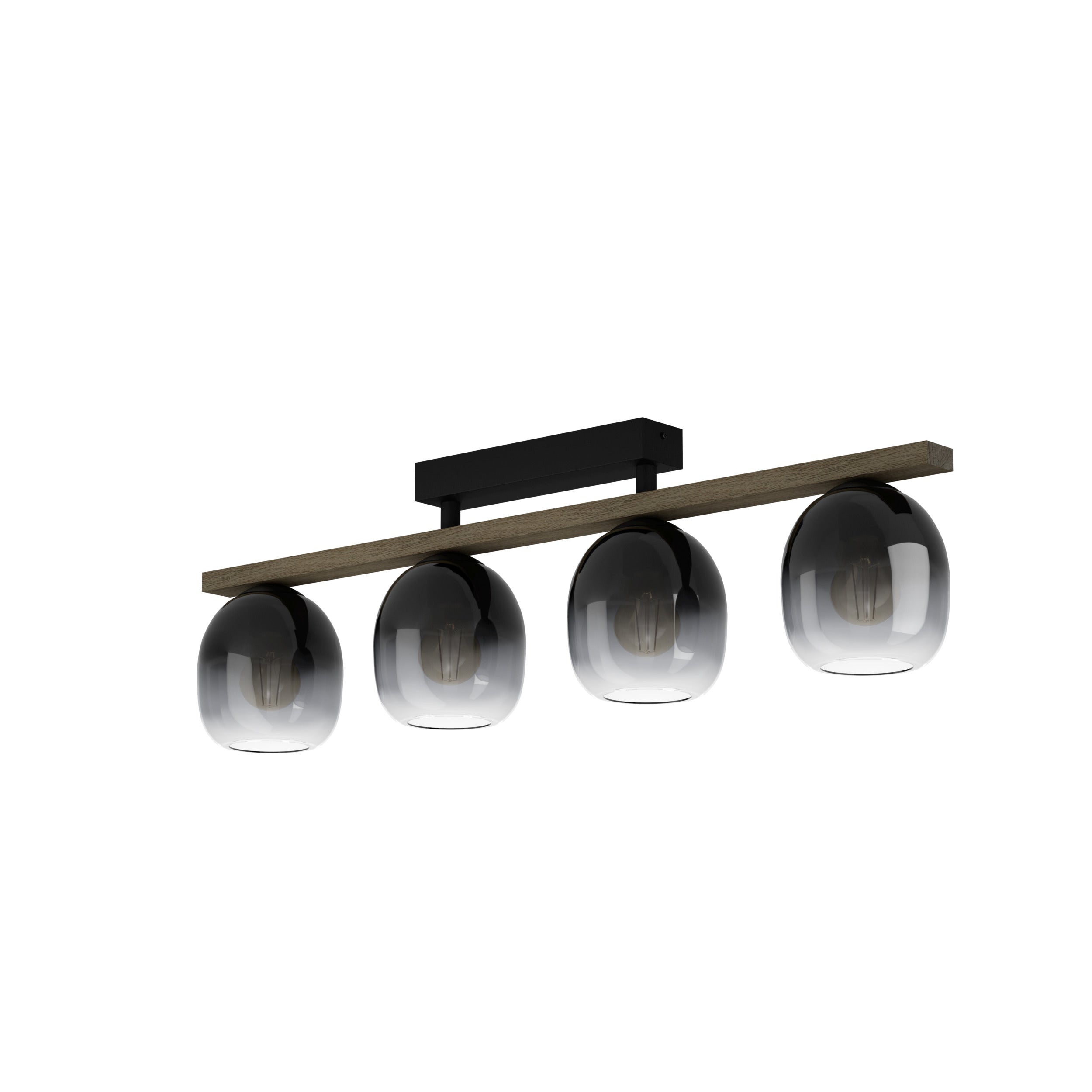 EGLO plafondlamp Filago - e27 - 88 cm - zwart/bruin