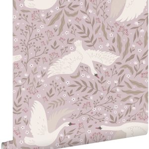 ESTAhome behang zwanen lila paars – 53 cm x 10.05 m – 130959 ESTAhome behang zwanen lila paars – 53 cm x 10.05 m – 130959