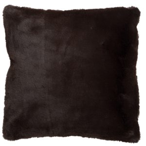 J-Line kussen Cutie – polyester – donkerbruin