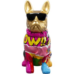 Kare Design Woonaccessoires goud bulldog graffiti zonnebril 20cm Kare Design Woonaccessoires goud bulldog graffiti zonnebril 20cm