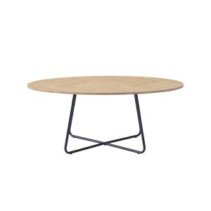 HOME DELUXE – Salontafel ovaal NOVARIS 110 x 66 x 47 cm – Visgraat Eik