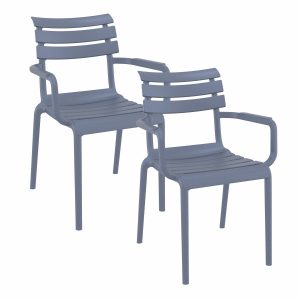 Garden Impressions tuinstoel Paris donker grijs – 2 stuks Garden Impressions tuinstoel Paris donker grijs – 2 stuks