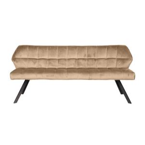 Giga Meubel Eetkamerbank Raster – Champagne Velvet – 180x59x84cm