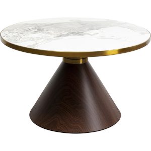 Kare Design Salontafel Cono Ø70cm keramiek walnoot Kare Design Salontafel Cono Ø70cm keramiek walnoot