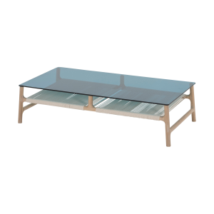 Gazzda Fawn Coffee Table Glazen Salontafel Whitewash / Petrol
