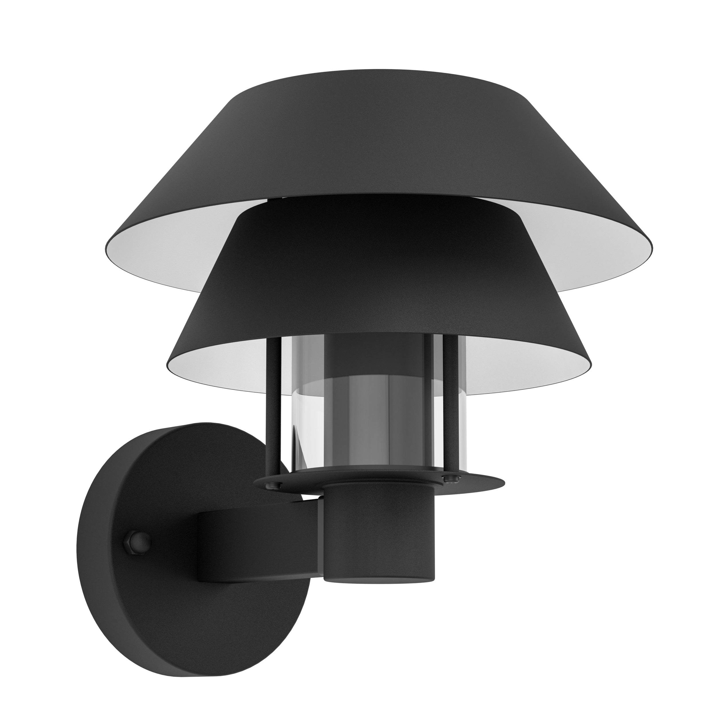 EGLO wandlamp buiten Chiappera - e27 - 22,5 cm - zwart/wit