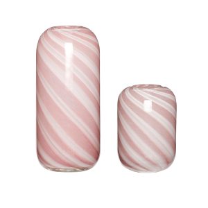 Hübsch vazen Candy – glas – ø13xh18, ø13xh26cm
