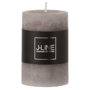 J-Line cilinderkaars – donkergrijs – 18U – small – 6 stuks