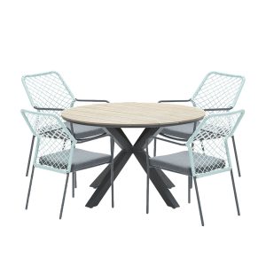 Garden Impressions tuinset Ross – Tulli zacht groen – light teak look Garden Impressions tuinset Ross – Tulli zacht groen – light teak look