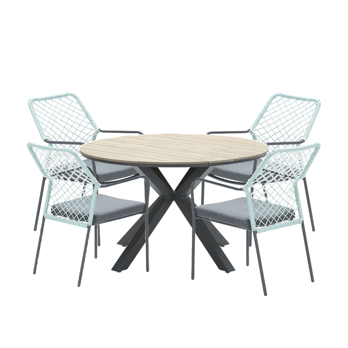 Garden Impressions tuinset Ross - Tulli zacht groen - light teak look