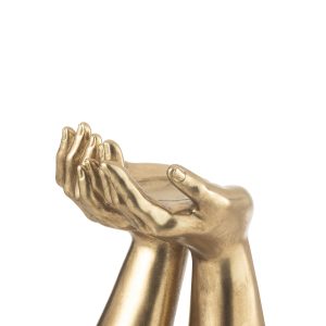 J-Line kandelaar Handen – polyresin – goud J-Line kandelaar Handen – polyresin – goud