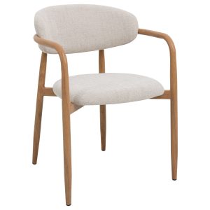 Giga Meubel Eetkamerstoel Alexia – Beige/Naturel – Armleuning – Set va Giga Meubel Eetkamerstoel Alexia – Beige/Naturel – Armleuning – Set va