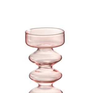 J-Line vaas Luna – glas – roze – small – 14 cm hoog J-Line vaas Luna – glas – roze – small – 14 cm hoog