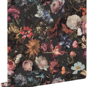 ESTAhome behang bloemen donkergrijs – 53 cm x 10.05 m – 139172 ESTAhome behang bloemen donkergrijs – 53 cm x 10.05 m – 139172
