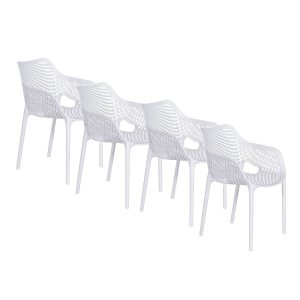 Garden Impressions tuinstoel Air XL wit kunststof set van 4 stuks Garden Impressions tuinstoel Air XL wit kunststof set van 4 stuks