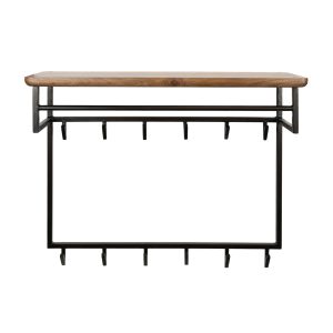 Giga Meubel Kapstok Edge Curve – Bruin Hout – 12 Haken – 100x33x80cm Giga Meubel Kapstok Edge Curve – Bruin Hout – 12 Haken – 100x33x80cm