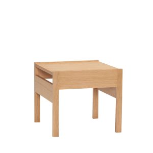 Hübsch bijzettafel Forma – mdf/eikenfineer/eikenhout – 50x51xh45cm