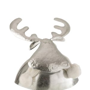 J-Line figuur Hert – metaal/textiel – zilver/wit – large J-Line figuur Hert – metaal/textiel – zilver/wit – large