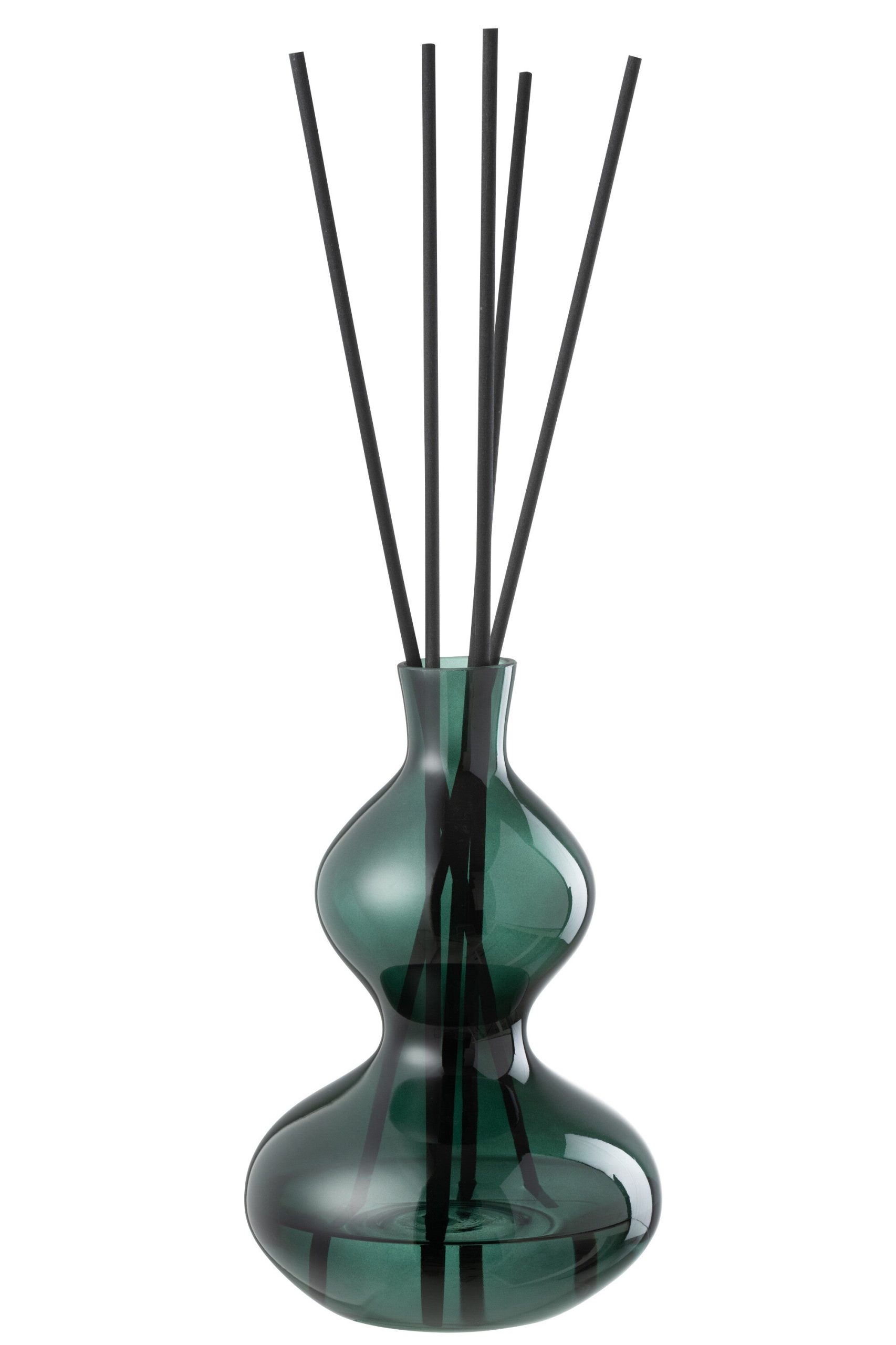 J-Line geurstokjes Cedar Breeze - glas - donkergroen - large