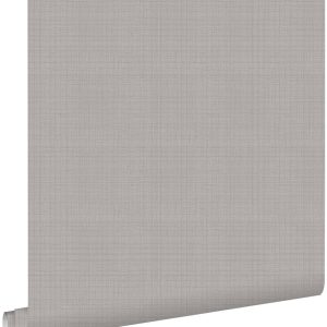 ESTAhome behang linnenstructuur lichtgrijs – 53 cm x 10.05 m – 139026