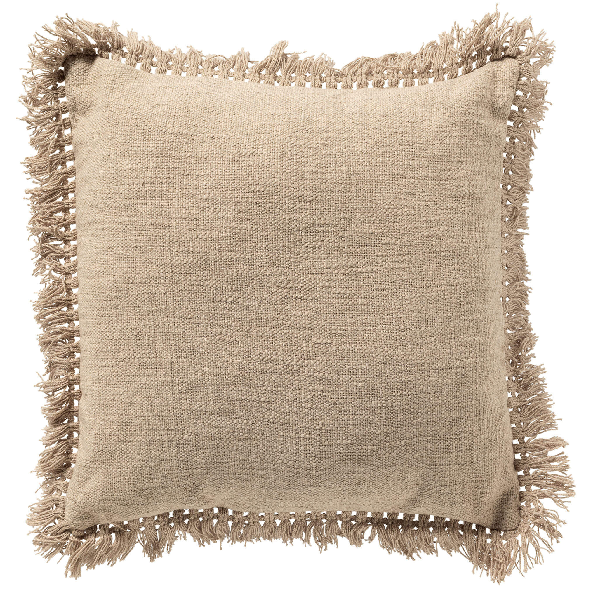 JONNA - sierkussen 45x45 cm - gerecycled - katoen - Pumice Stone - bei