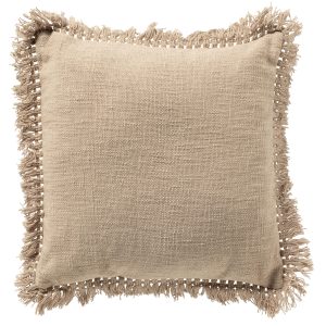 JONNA – kussenhoes 45×45 cm – gerecycled – katoen – Pumice Stone – bei