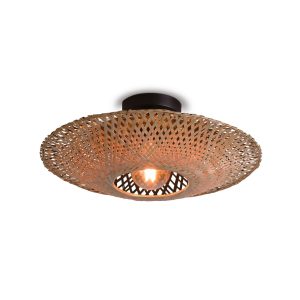 GOOD&MOJO plafonnière Kalimantan – bruin – Ø60cm GOOD&MOJO plafonnière Kalimantan – bruin – Ø60cm