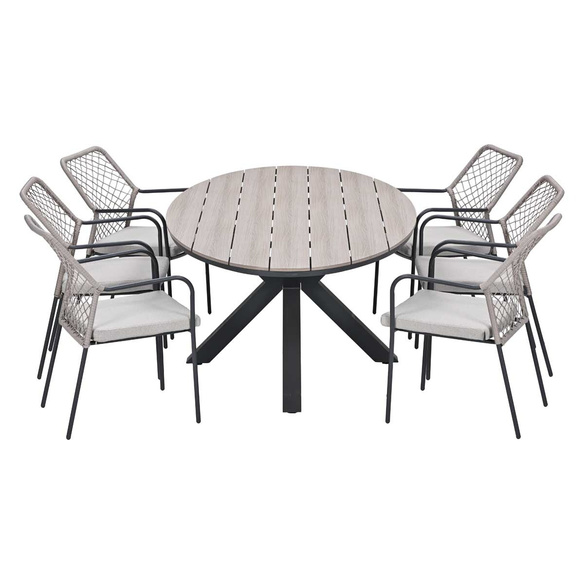Garden Impressions Tuinset Ross 7-delig - Tulli tuintafel ovaal 220x11