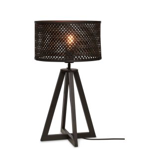 GOOD&MOJO tafellamp Java – zwart – Ø32cm