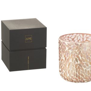 J-Line geurkaars Tender Rose – glas – roze – medium – 70U