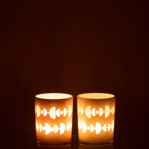 J-Line windlicht Halve Maan – glas – mix – medium – 2 stuks J-Line windlicht Halve Maan – glas – mix – medium – 2 stuks