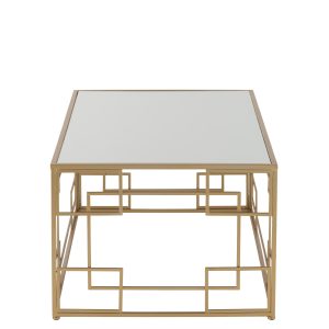 J-Line salontafel Lijnen – metaal/glas – goud J-Line salontafel Lijnen – metaal/glas – goud