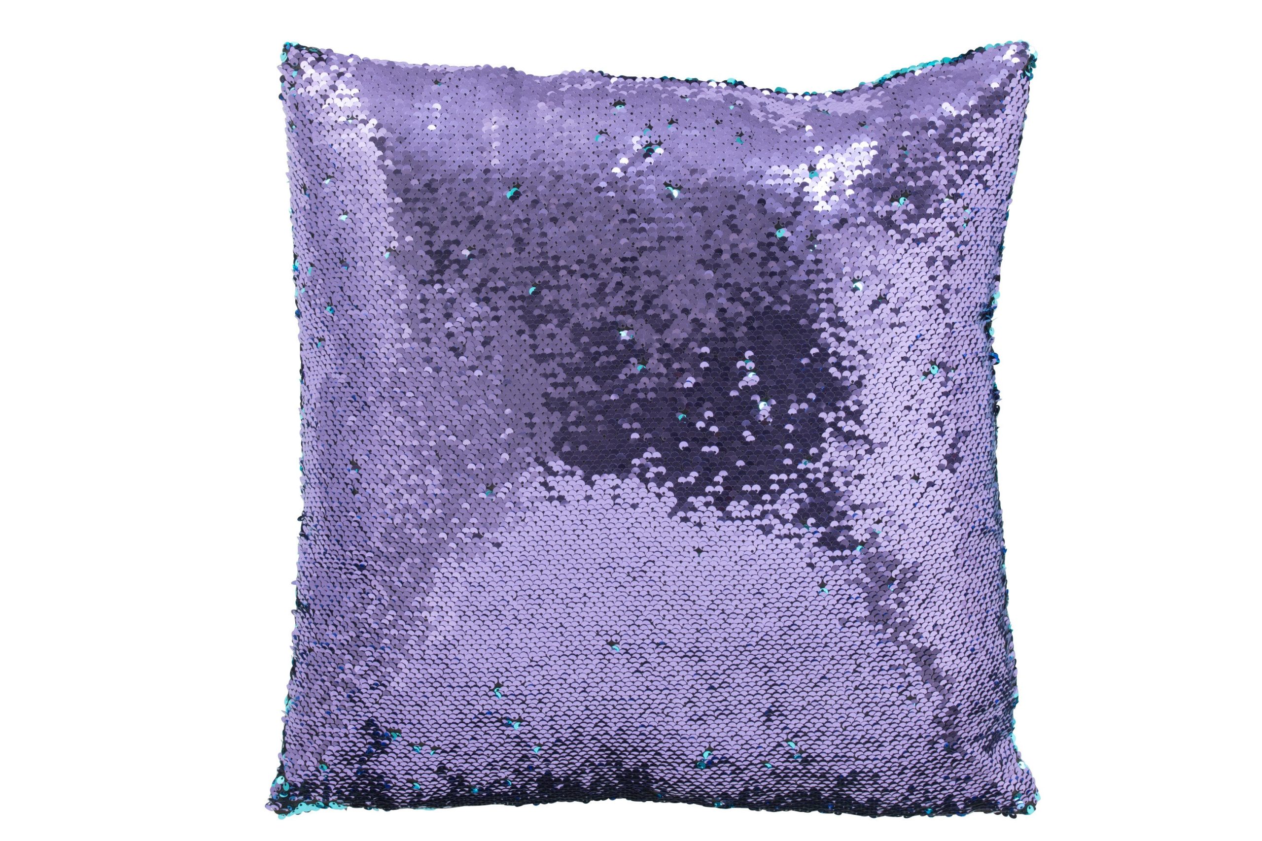 J-Line kussen Omkeerbaar Sequin - textiel - blauw/paars