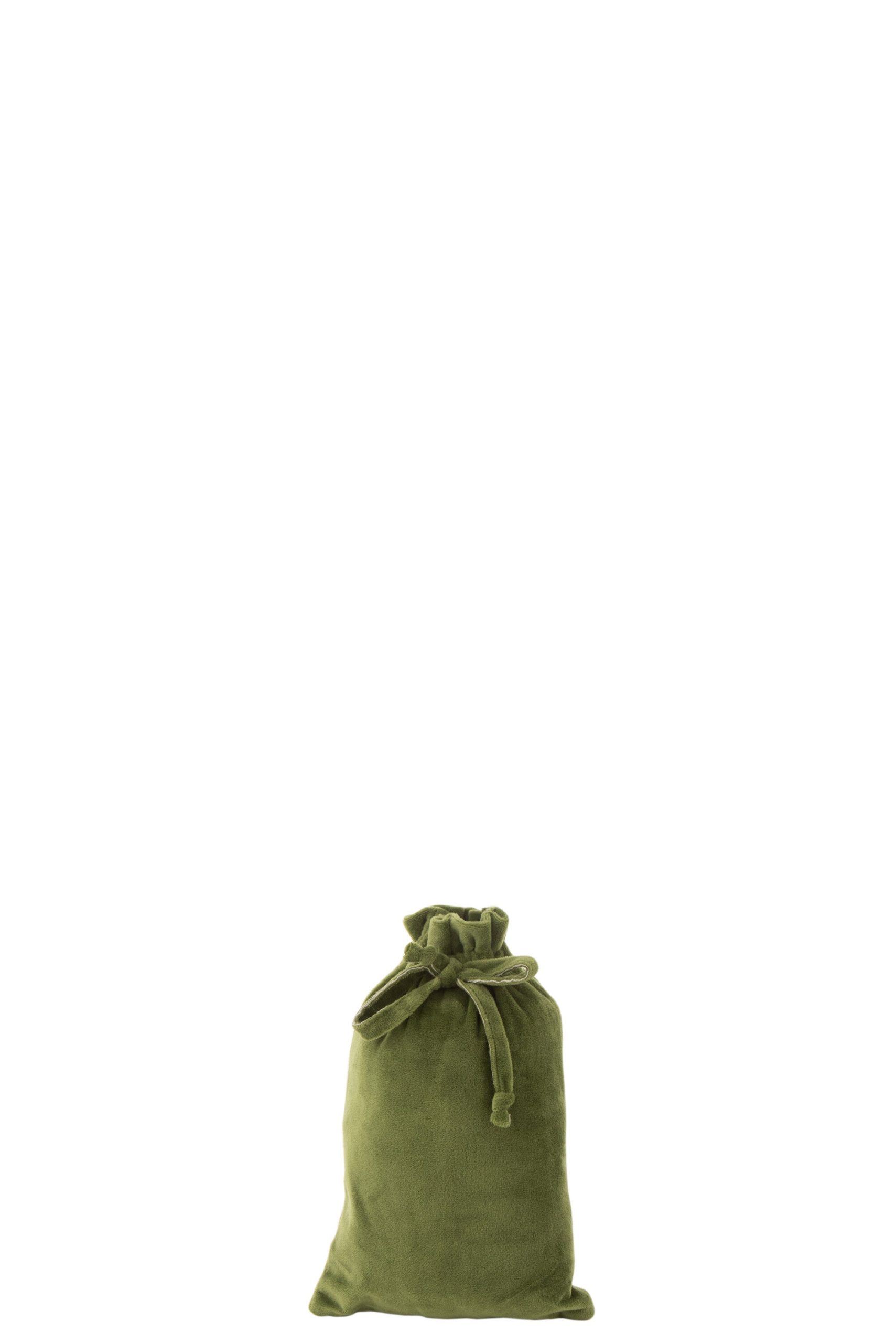 J-Line zak Kerst - textiel - groen - small - 4 stuks