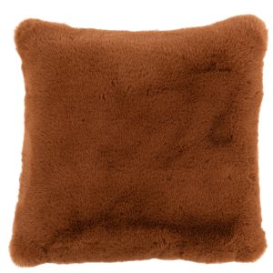 J-Line kussen Cutie – polyester – bruin