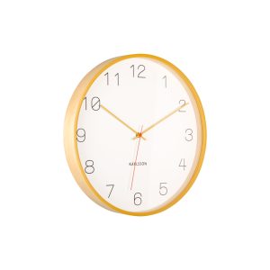 Karlsson wandklok Joy – geel – Ø40cm