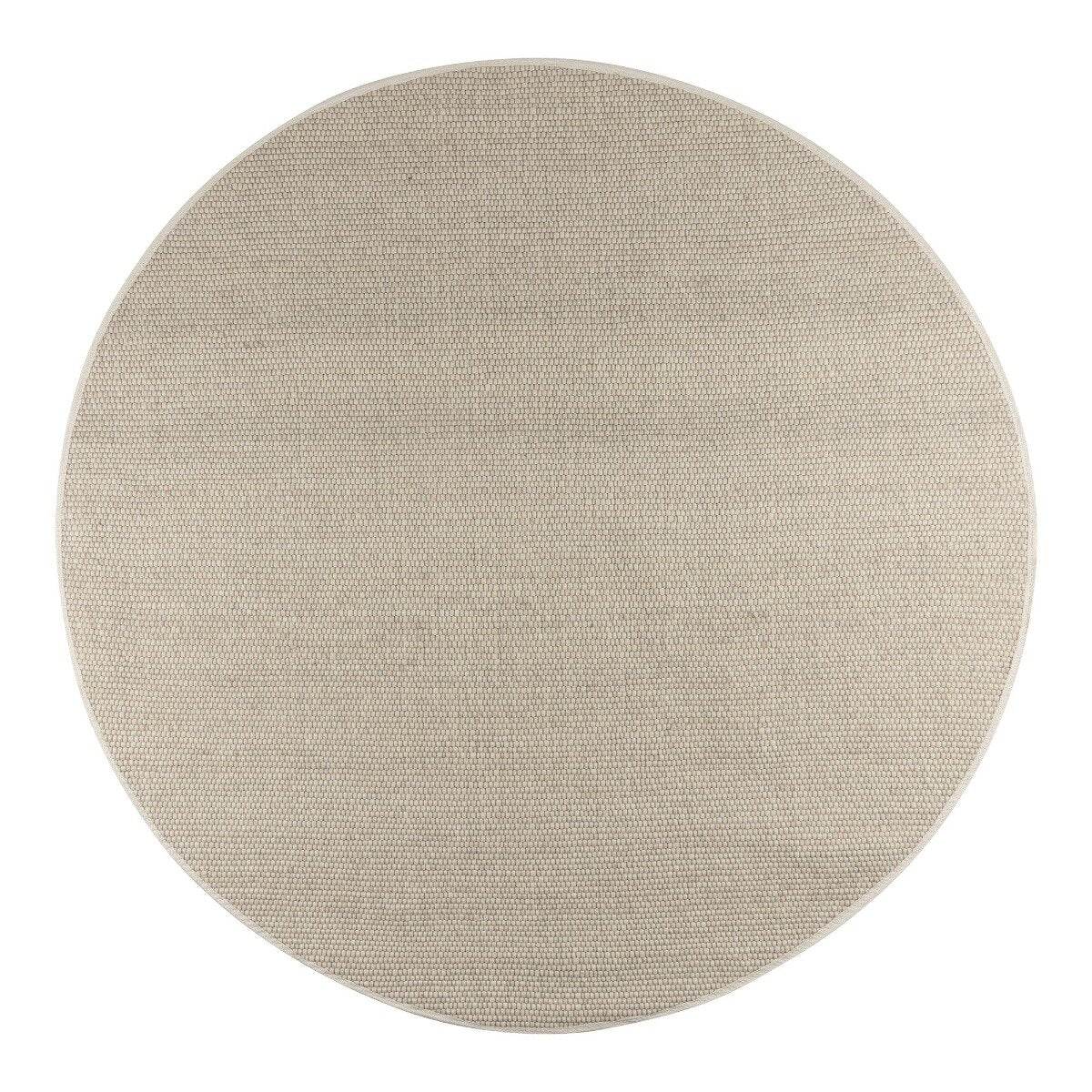Interieur05 vloerkleed Ivoor Vik-rond- wollen - wit- 240 x 240 cm