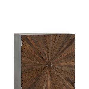 J-Line kast Shanil 2 Deuren – hout/ijzer – naturel