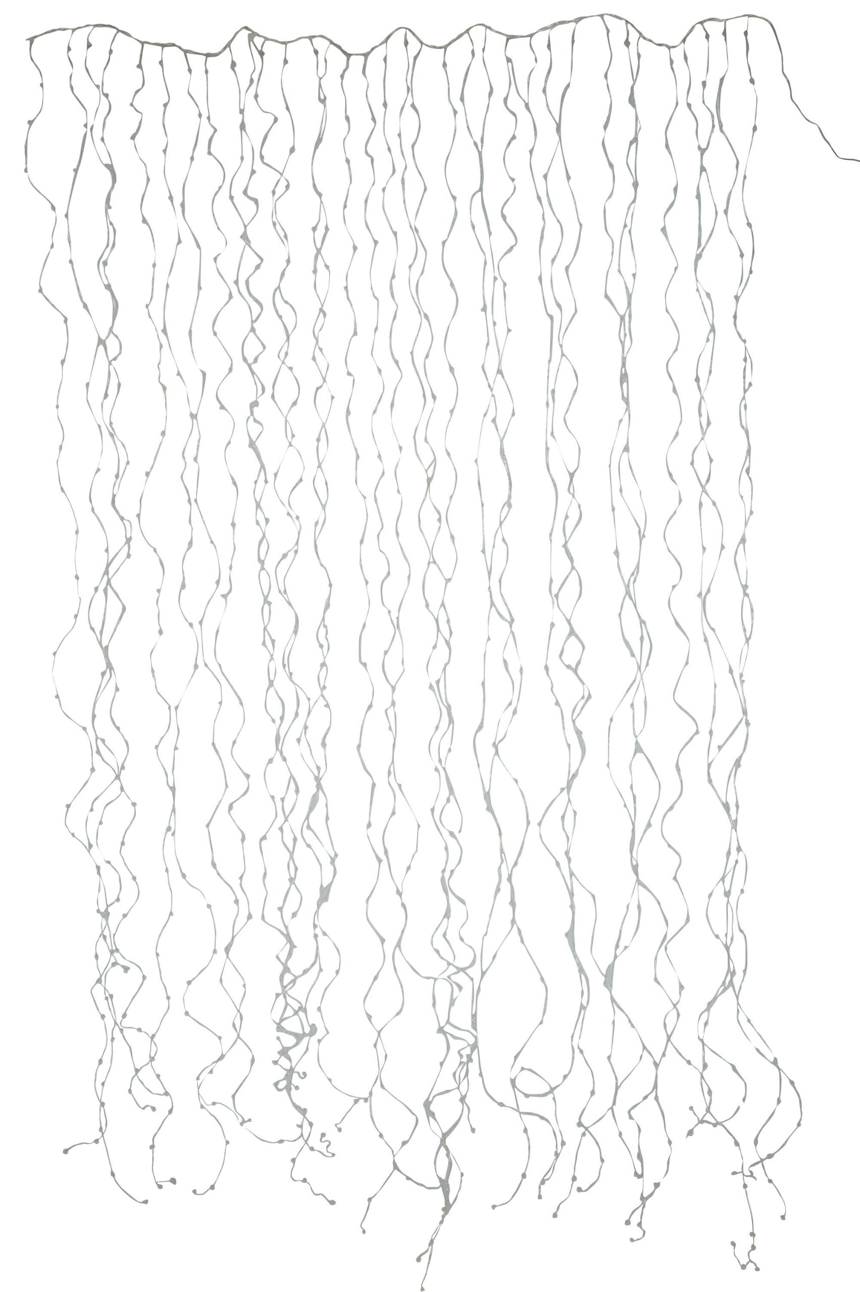 J-Line kerstverlichting Gordijn 1020 Led 2x3M - kunststof - zilver - w